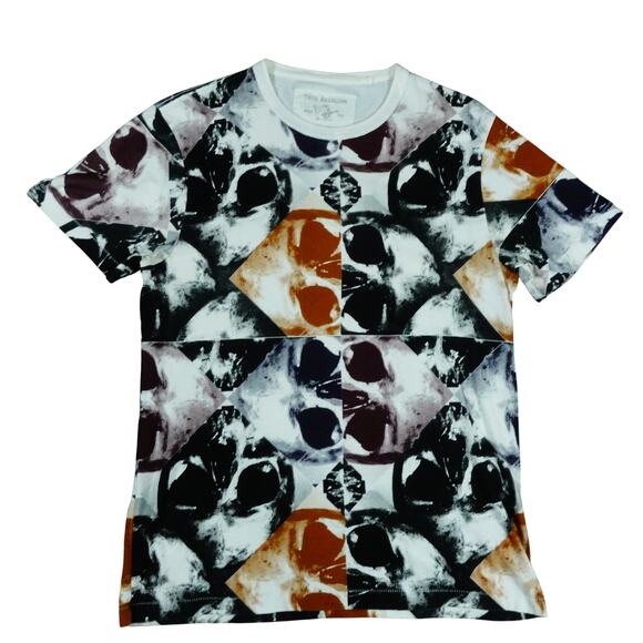 True Religion World Tour Skulls Kaleidoscope Graphic T-Shirt Mens Medium - Picture 2 of 6